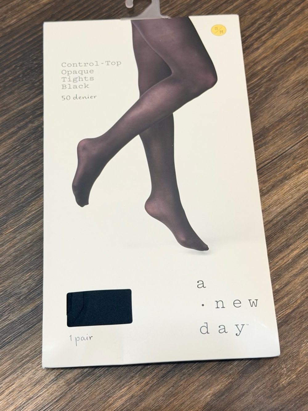 a new day Black Opaque Control-Top Tights